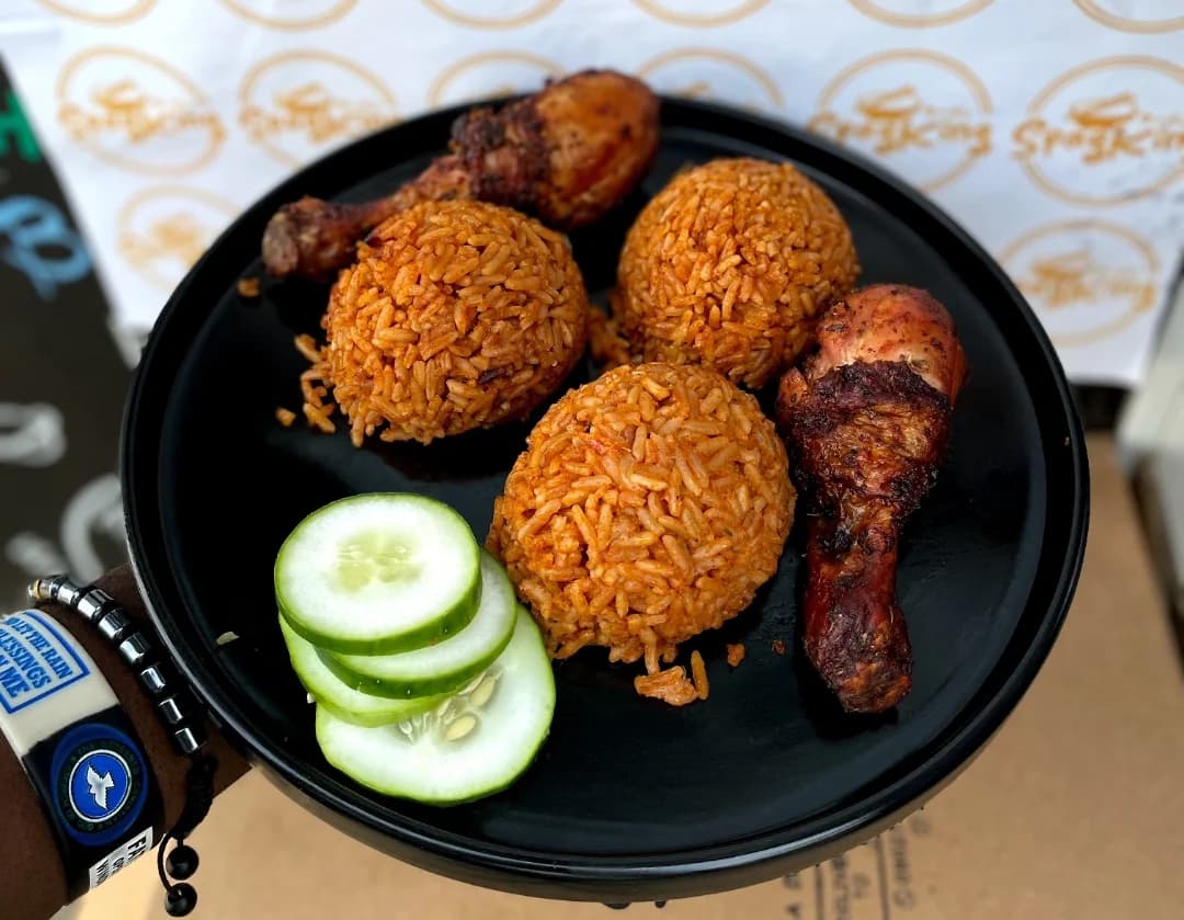 Jollof rice at SpagKing